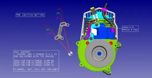 [2024-105] Coil Support for flywheel D. 67 mm